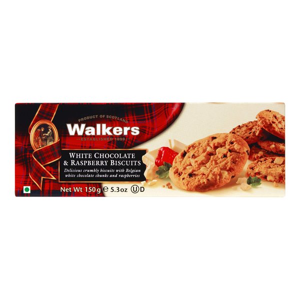 Walkers White Chocolate & Raspberry Cookies - 5.3 oz