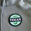 100% Vegan Embroidered Patch – Iron-On, 3.3 x 3.3 inches – Eco-Friendly Badge for Jackets & Bags