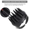 BTYMS Silicone Scalp Scrubber Shampoo Brush with Extra Long Bristles, Hair Scalp Massager Scalp Brush for Hair Growth & Dandruff Removal - Black