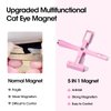 Gellen 5 in 1 Cat Eye Magnet for Nails, Multi-function Strong Magnetic Nail Tools,3D Cat Eye Gel Nail Polish Wand Stick Tools Accessories for Nail Art, Salon, Manicure (Pink)
