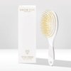 Snow Fox Skincare Gua Sha Hair Brush - White Edition. Scalp Massage Comb with Gold-Plated Metal Bristles for Healthy Follicles. Soothing Gua Sha Acupressure Tool for All Hair Types