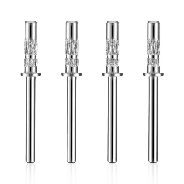 4 Pcs Small Mandrel Nail Bit 3mm Mini Mandrel Nail Bit Nail Sanding Bands Shaft 3/32 Shank Sanding Bands for Nail Drill Professional Nail Drill Bits for Electric Drill File Machine Manicure Accessory