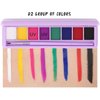 Mysense 16 Colors Water Activated Eyeliner Palette,Face Paint Fluorescent Bright Rainbow Colorful Body Paint Makeup,Matte and UV Glow Graphic Eyeliner,With Eyeliner Brush