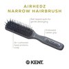 Kent AH11G Airhedz Pro Narrow Pin Hair Brush (Fine Pin, Grey) - for Taming and Straightening