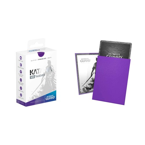 Ultimate Guard Matte Purple Katana Sleeves Standard Size Standard Size 100 ct Card Sleeves Individual Pack