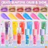 JCOOS Lip Glam Oil Making Kit, Lip Oil Lip Gloss Base Diy Lip Gloss Kit Fun Lip Gloss Make Your Own Lip Gloss Kit Beginner, Pink