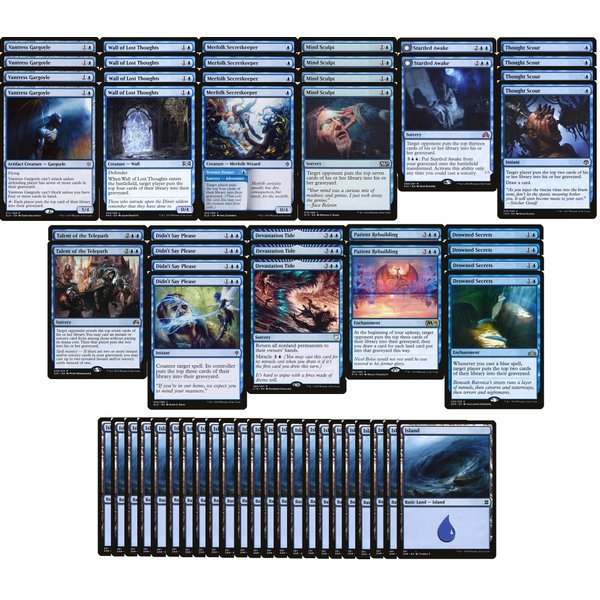 Elite Mill Deck - Mono Blue - Very Powerful - Modern Legal - Custom Built - Magic The Gathering - MTG - 60 Card!