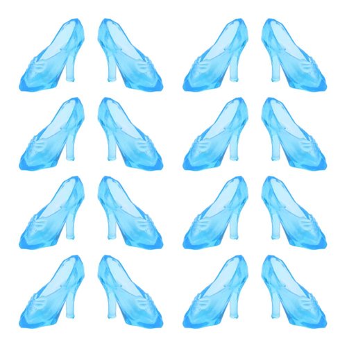 TOYANDONA 30 Pairs Doll Shoes, Fashion Doll High Heels Shoes Miniature Doll Shoes Mini Doll Costume Accessories for Girls Dollhouse Crafts ( Blue )