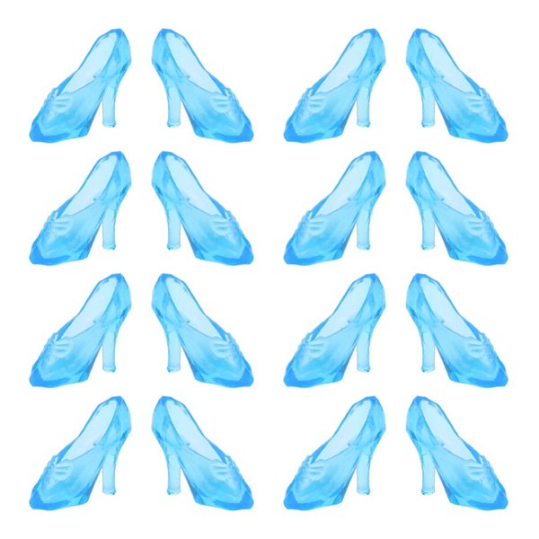TOYANDONA 30 Pairs Doll Shoes, Fashion Doll High Heels Shoes Miniature Doll Shoes Mini Doll Costume Accessories for Girls Dollhouse Crafts ( Blue )
