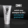 DX2 Anti Grey Hair Shampoo for Men - Gradual Restoration of Dark Color - Daily Hair Care and Wash to Protect Hair Follicles' Pigmentation - 150ml