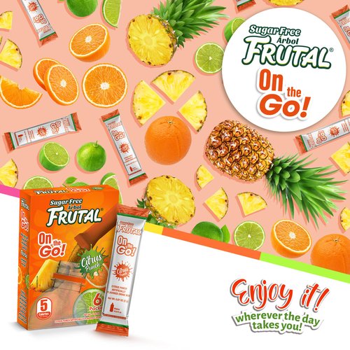 Powdered Drink Mix Citrus Punch Flavored - Sugar Free! – Citrus Punch Packets (30 Count of Stick Packs) - Frutal On-The-Go!