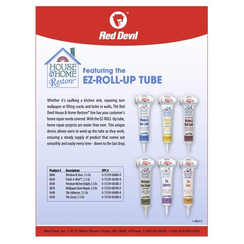 Red Devil 0438 House & Home Restore Tile Grout, 5 Fl. Oz. , White