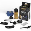 Hair Building Fibers 8-in-1 Kit | includes 25G Keratin Fibers, Pump Nozzle, 2 Hairline Cards, S&L Shaker, Brush, Wipes, Mirror | Conceal Thicken Thinning Balding Hair | Men & Women (Dark Brown)