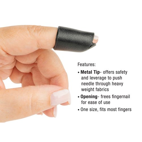 SINGER 54389 ProSeries Leather Thimble, Black (3-Pack)