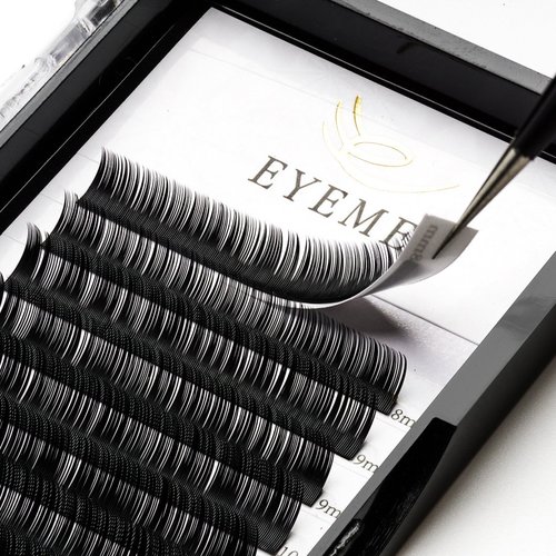 Eyelash Extensions 0.15mm C Curl 10mm Natural Individual Eyelashes Extension Light Faux Mink Lashes Supplies Single Length Professional Salon Use by EYEMEI （C-0.15-10mm）