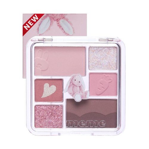 I'M MEME Wonder Soft Layer Palette - 7 Shades | Portable Size, Versatile, Blendable, Neutral Colors with Soft Texture, 02 My Bunny, 0.23 Oz