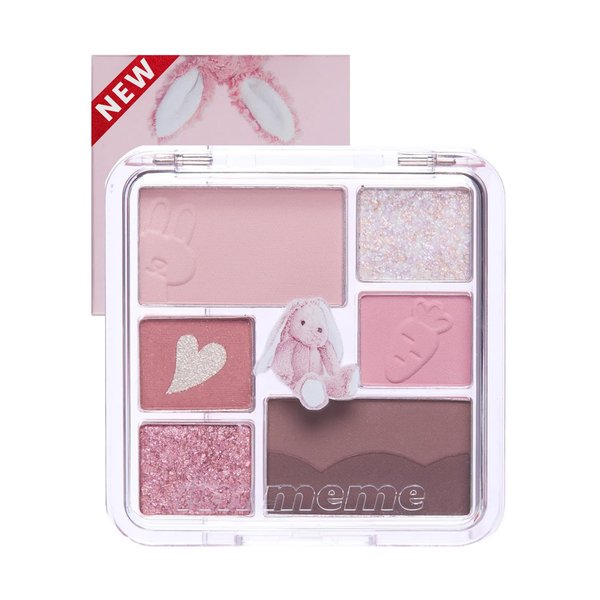I'M MEME Wonder Soft Layer Palette - 7 Shades | Portable Size, Versatile, Blendable, Neutral Colors with Soft Texture, 02 My Bunny, 0.23 Oz