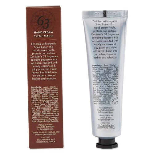 Pre de Provence No.63 Men's Collection, Hand Cream