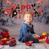 Fire Truck Happy Birthday Banner for Fire Engine Rescue Birthday Party Sign Firetruck Birthday Party Supplies Firefighter Birthday Party Decorations for kids Boys Red