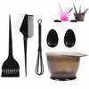 ZIOYCKL DIY Salon Dye Hair Tool Kit, 6Pcs Hair Dye Brush/Bowl Set, Professional Salon Hair Coloring Dyeing Kit - Mixing Bowl, Angled Comb and Brush (Pink)