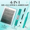 GEMERRY Lash Extension Kit Thick Lash Clusters Kit Fluffy Eyelash Clusters 280Pcs D Curl Eyelash Extension Kit With Lash Bond and Seal, Lash Tweezers, DIY Lash Extension Kit(80P-10-18mm)