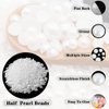 5800Pcs Half Pearls for Crafts, Flatback Pearls for Artwork Making, DIY Rhinestones Accessory Nail Art, Face Gems Jewels Flat Back Craft Pearls for Artist Creative - White
