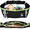 Slim Running Belt Fanny Packs for Women & Men, Waist Pack Runners Bag Money Belt Phone Holder for Running Sports Hiking Traveling - Black