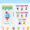 BOIKOKY 148Pcs Ice Cream Party Favors Set - 24 Ice Cream Notebooks, 24 Decorative Pens, 100 Stickers for Kids Ice CreamThemed Birthday Party Class Prizes Supplies