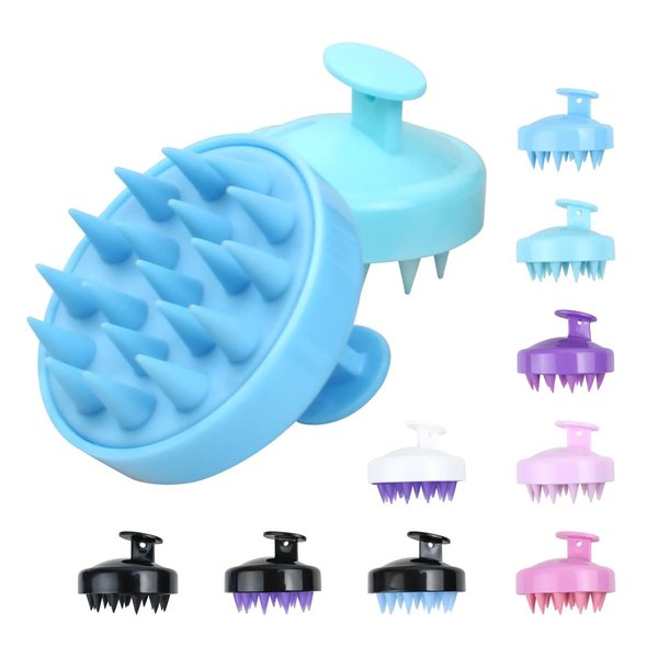 Generic Scalp Massager Shampoo Brush with Soft Silicone Bristles for Scalp Care and Hair Growth, Scalp Scrubber Exfoliator for Dandruff, Wet & Dry for Men, Women and Kids,, Pink