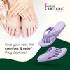 Pedi Couture Pedicure Sandals for Women - Toe Separator Slippers - Purple - Small (5-6)
