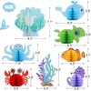 Distaratie 8 Pcs Under The Sea Party Decorations Sea Animal Honeycomb Centerpiece Mermaid Birthday Party Supplies for Beach Baby Shower Wedding Pool Party