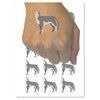 Howling Wolf Solid Temporary Tattoo Water Resistant Fake Body Art Set Collection - 54 1" Tattoos (1 Sheet)