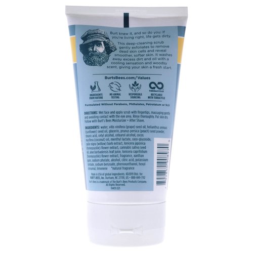 Burts Bees Cooling Face Scrub Men 4 oz