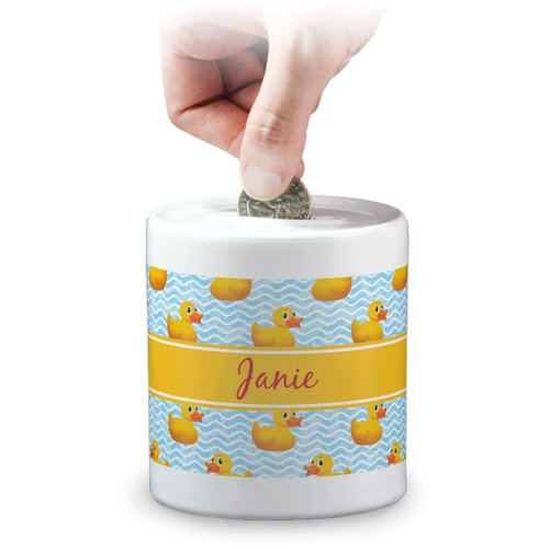 Personalized Rubber Duckie Coin Bank