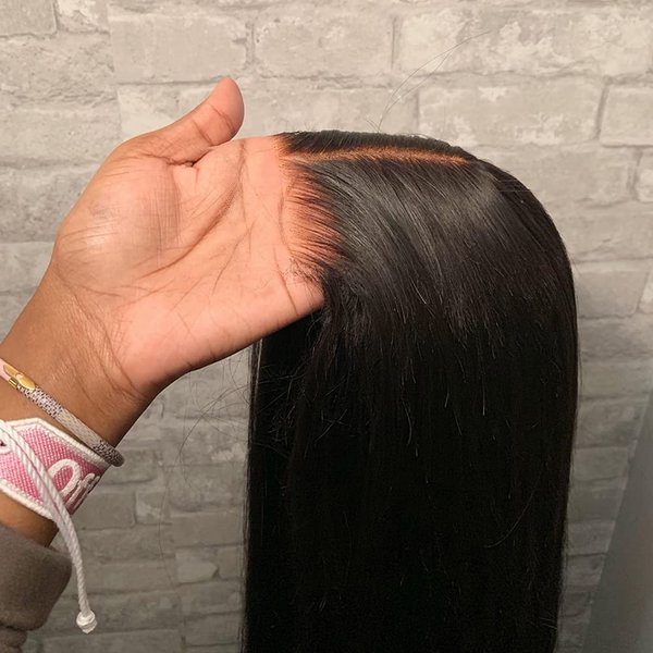 BEEOS Wear and Go 5x5 SKINLIKE Real HD Lace Closure Wig, Pre-cut 180% Density Pre-Plucked Bleached Knots Glueless Straight Virgin Human Hair Wigs 22 Inch