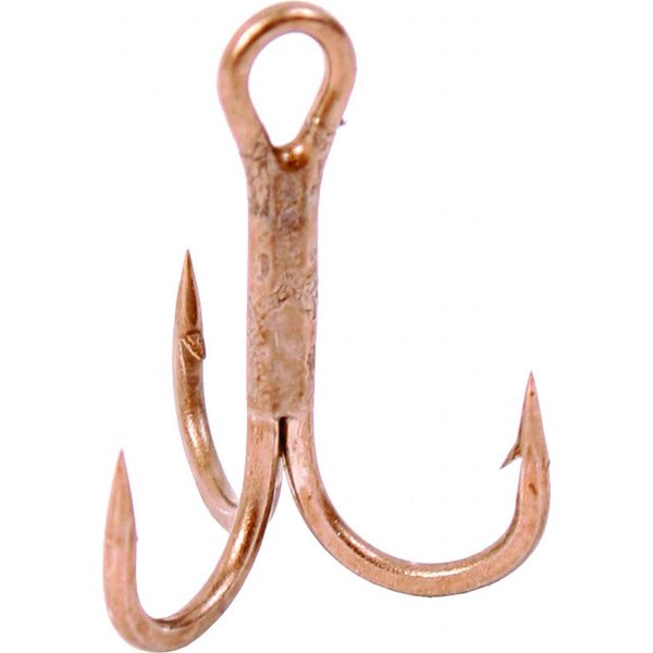 Gamakatsu Round Bend Treble Hook-Pack Of 25 (Bronze, 4)