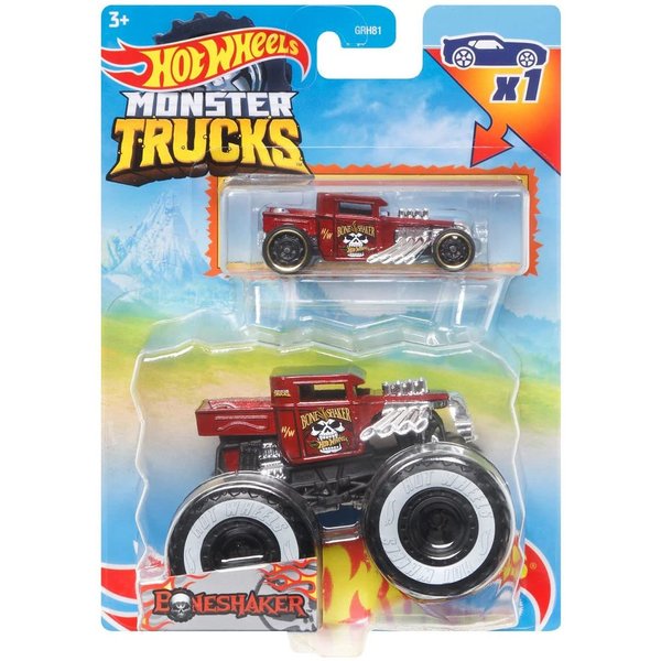 Hot Wheels Monster Trucks Bone Shaker, Includes Car