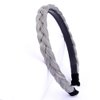 aHairBeauty Plaited Braided Headband Hair Band Synthetic Braid Hairpieces Wig with Teeth Accessories for Women Girl Wide 0.7 Inch (Smoky Gray)