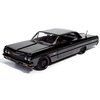 All Star Toys 1964 Chevy Impala Black with Custom Deep Dish Wheels 1/24 Diecast Model Blacked Out Lowrider Motormax Exclusive 73259