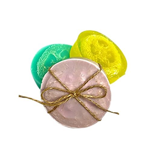 Nurse Yelhsa's Loofah Soap & Scrub|Handmade Loofah Soap Bar|Exfoliating Loofah Bar (Yellow, Citrus)