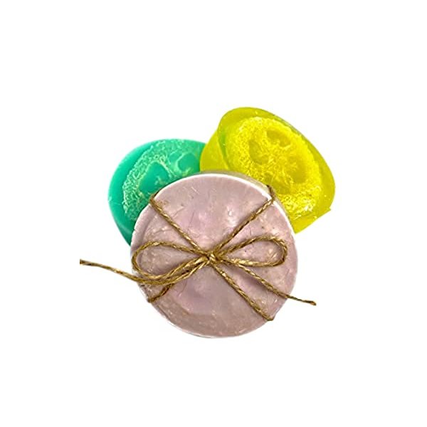 Nurse Yelhsa's Loofah Soap & Scrub|Handmade Loofah Soap Bar|Exfoliating Loofah Bar (Yellow, Citrus)