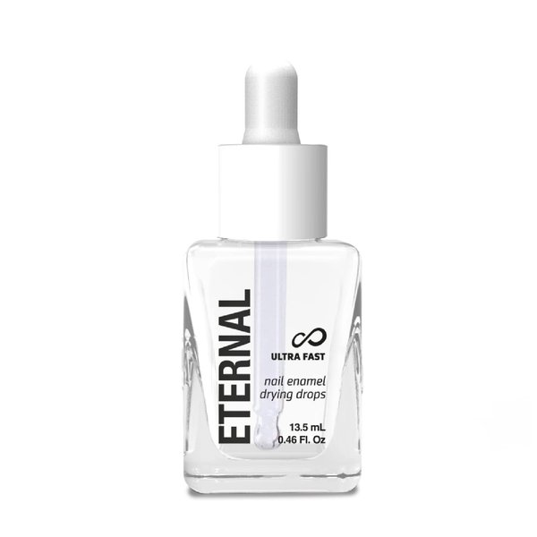Eternal Nail Polish Drying Drops - 13.5mL Nails Enamel Dry Drop Treatment with Clear and Ultra-Fast Drying Formula - Manicure and Pedicure Nail Polish Quick Dryer Drops for All Nail Types - 1 Unit