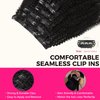 Lashey Clip in Hair Extensions Real Human Hair 16 Inch 110g 7pcs Afro Kinky-Curly Human Hair Clip Ins 4c Natural Black Hair