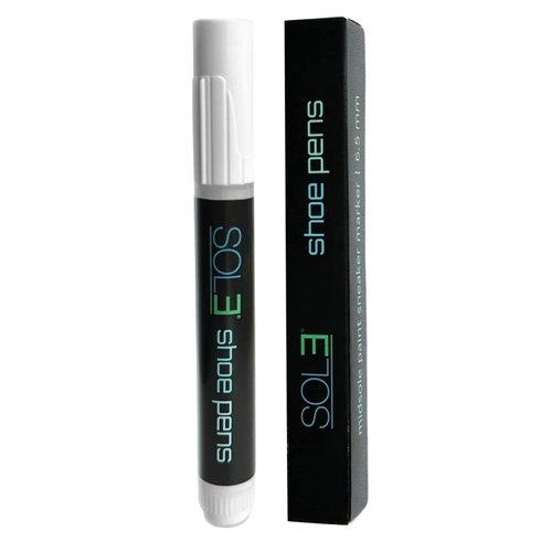 SOL3 Shoe Pens™ Premium Midsole Marker Sneaker Paint, Shoe Whitener & Scuff Cover (White)
