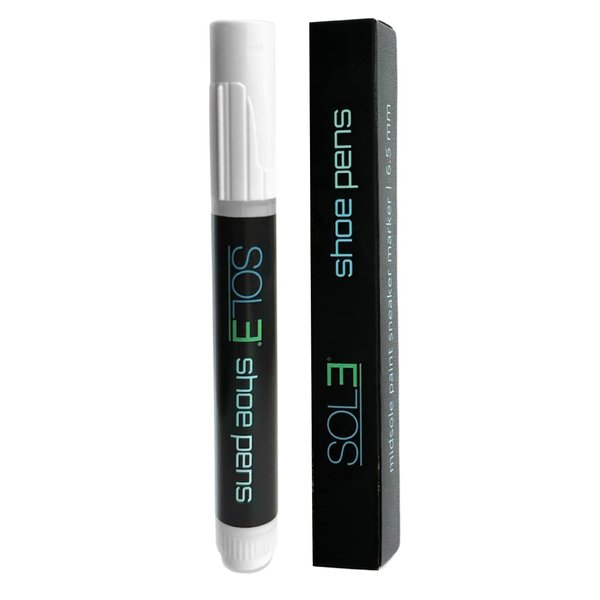SOL3 Shoe Pens™ Premium Midsole Marker Sneaker Paint, Shoe Whitener & Scuff Cover (White)