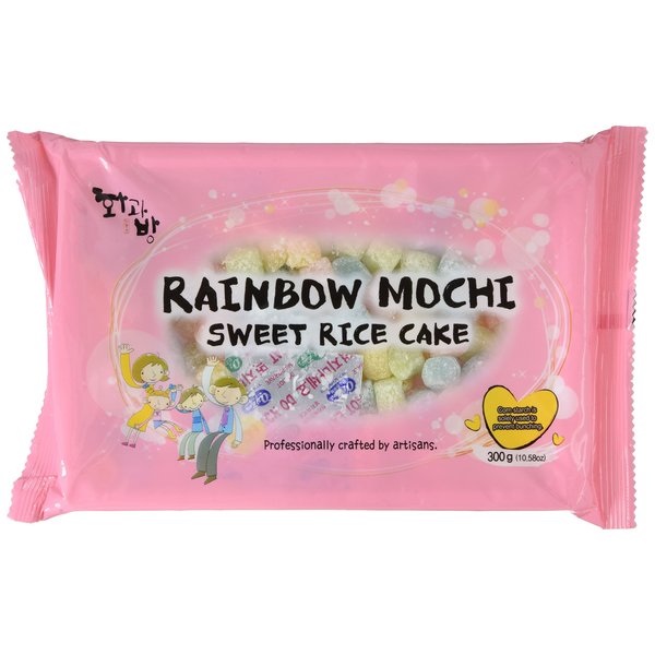 Mochi Sweet Rice Cakes MINI Sweet Rice Cake - Rainbow 300G 10.58oz