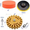 Car Decal Adhesive Removal Tool Kit, 8 Pcs 4 Inch Rubber Eraser Wheel Decal Pinstripe Remover with Polishing Pad, Sticker Remover for Cars, Boat, Bikes, Motorcycles