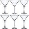Amazing Abby - Vesper - 10-Ounce Plastic Martini Glasses (Set of 6), Plastic Cocktail Glasses, Reusable, BPA-Free, Shatter-Proof, Dishwasher-Safe, Perfect for Poolside, Outdoors, Camping, and More