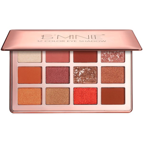 IS'MINE 12 Color Eyeshadow Palette, High Pigment Waterproof Vegan Makeup Luxury Baked Eyeshadow Palette (Color 02)