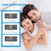 AMIR Projection Alarm Clock for Bedrooms - Digital Clock with 180 Rotatable Projector, 7.9 in Display, 4-Level Brightness, Large Screen, Alarm Clock for Heavy Sleepers, Snooze, 12/24H